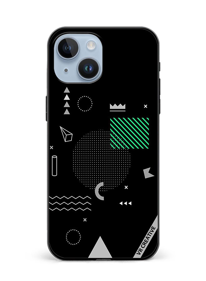 VR CREATIVE Protective Case Cover For Apple iPhone 15 Geometric Designs Design Multicolour - Image 1