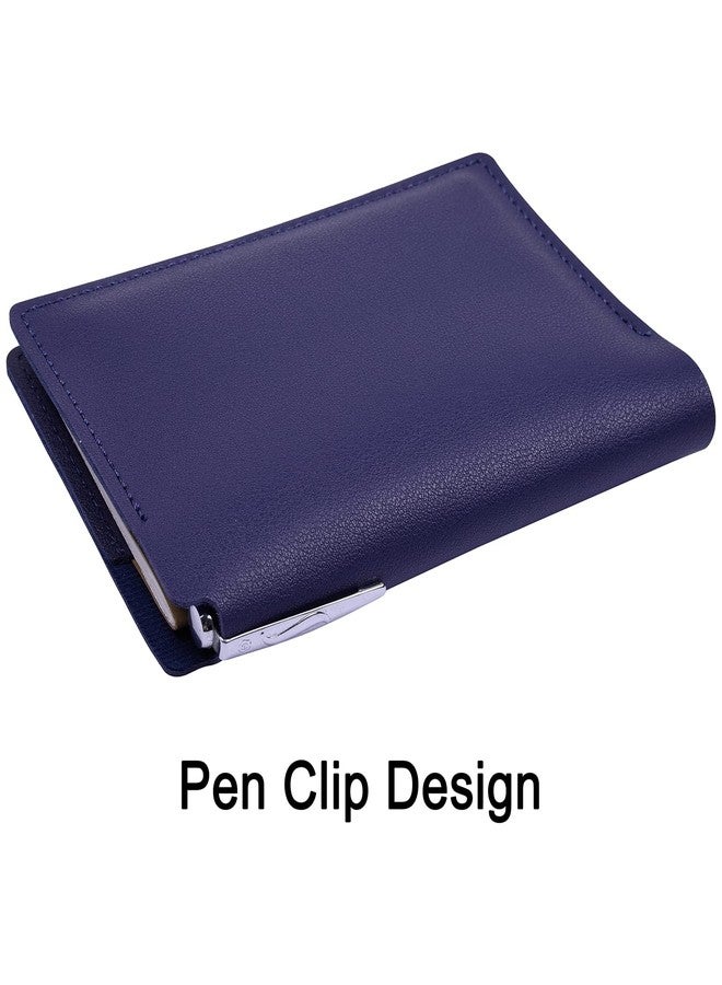 Wisdompro Journal Cover, 2 Pack PU Leather Notebook Cover for Field Notes, or other 3.5" x 5.5" Pocket Notebooks - Blue - Image 4
