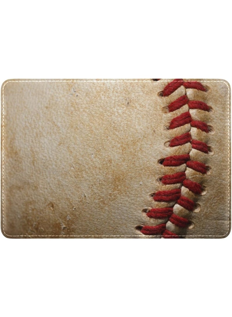 ALAZA ALAZA Vintage Baseball Sport Leather Passport Holder Cover Case Travel One Pocket  - Image 2