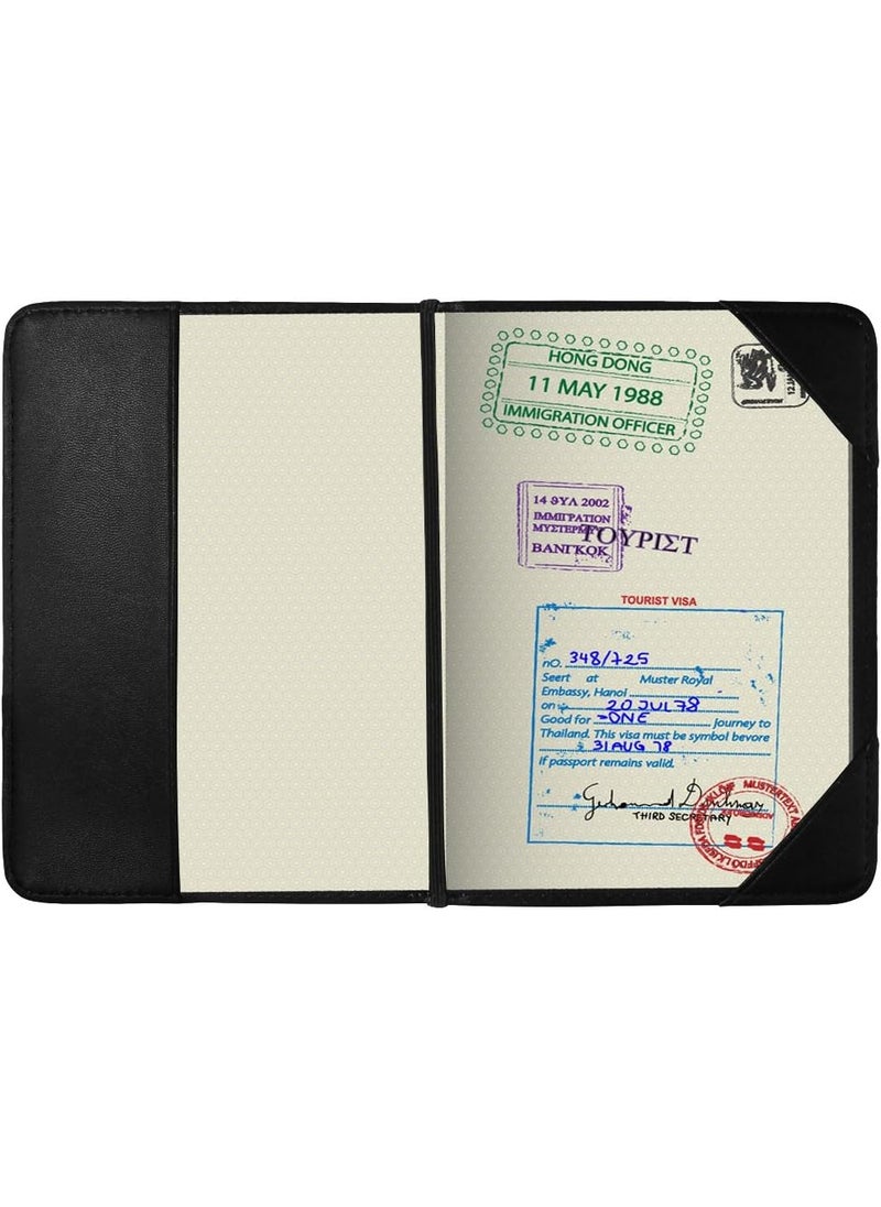 ALAZA ALAZA Vintage Baseball Sport Leather Passport Holder Cover Case Travel One Pocket  - Image 4
