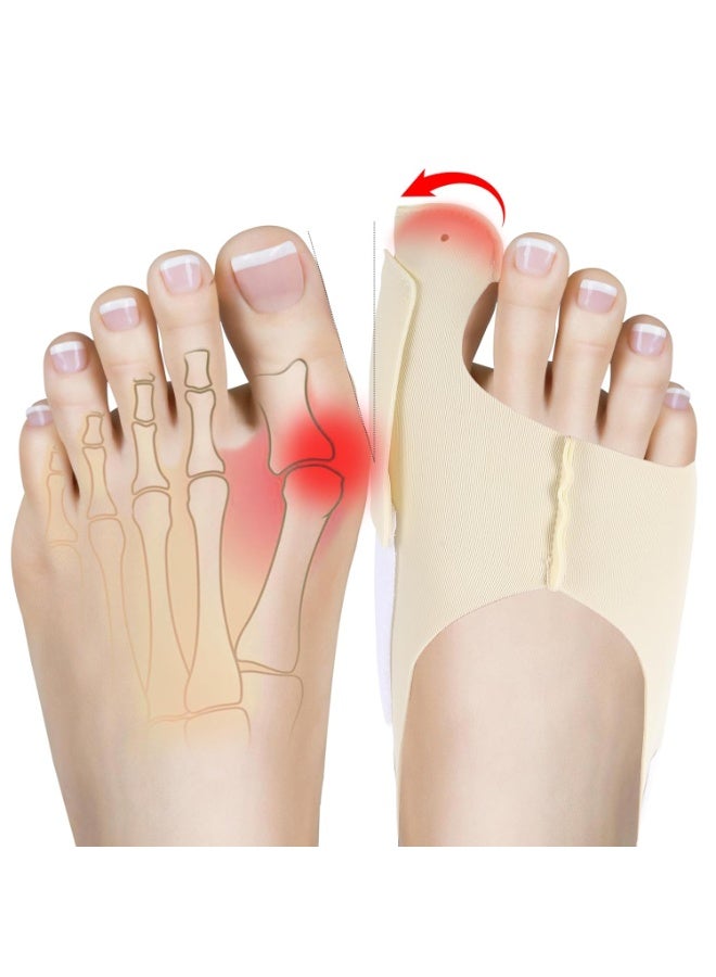 2PCS Bunion Corrector for Women & Men - Adjustable Toe Straightener with Customizable Support, Day & Night Wear, Comfortable Toe Separators for Bunion Relief, Thumb Valgus Correction (L) - Image 1