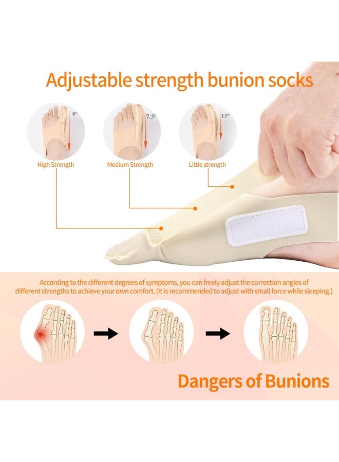 2PCS Bunion Corrector for Women & Men - Adjustable Toe Straightener with Customizable Support, Day & Night Wear, Comfortable Toe Separators for Bunion Relief, Thumb Valgus Correction (L) - Image 3