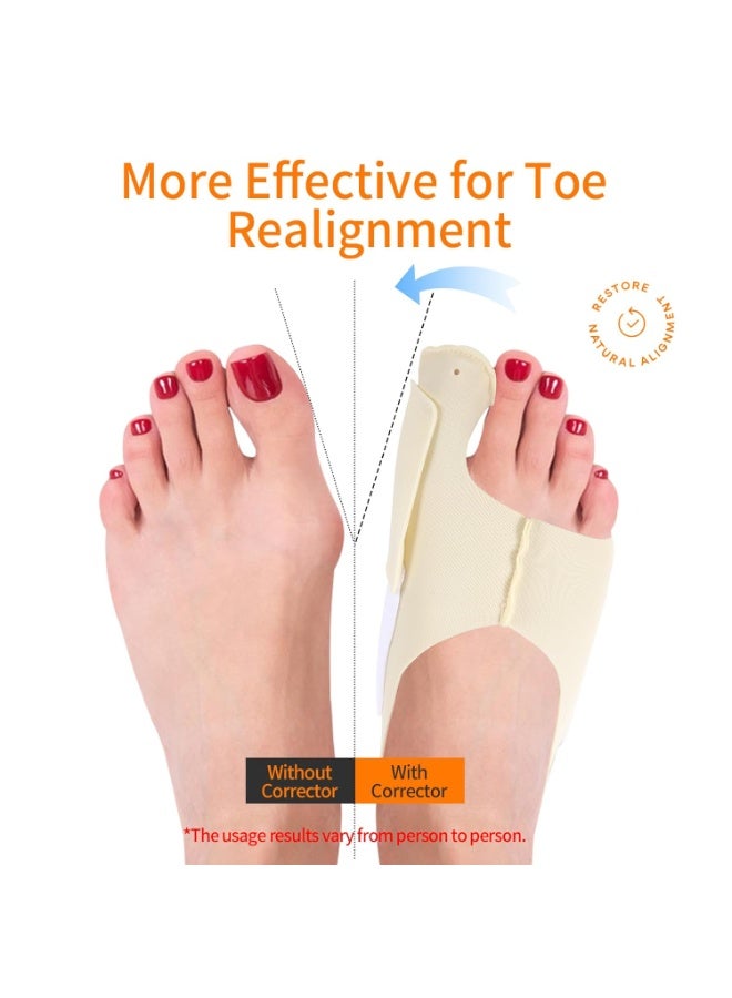 2PCS Bunion Corrector for Women & Men - Adjustable Toe Straightener with Customizable Support, Day & Night Wear, Comfortable Toe Separators for Bunion Relief, Thumb Valgus Correction (L) - Image 4