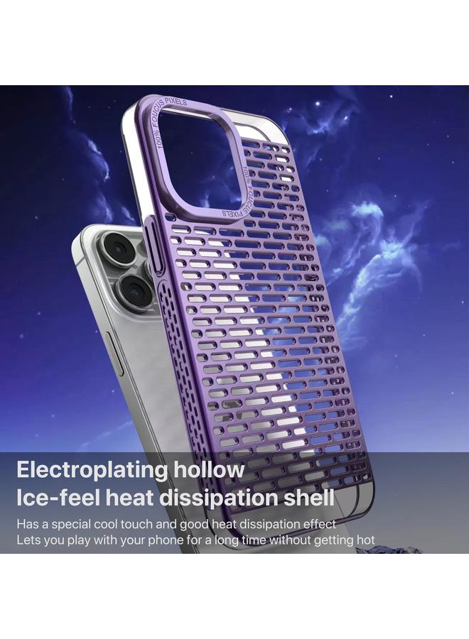 S-TOP Case For iPhone 15 Plus Hollow Matte Electroplated PC Heat Dissipation Phone Case - Image 5