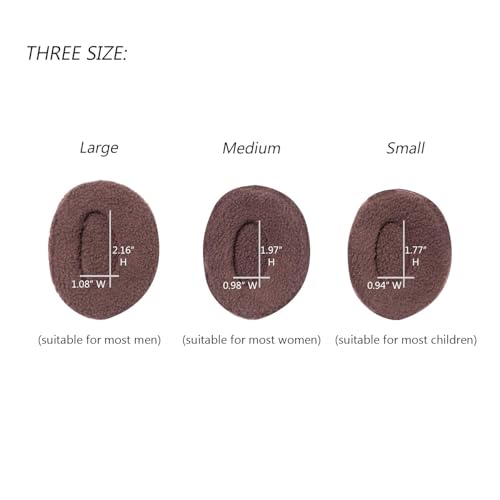Aurya Bandless Ear Warmers, Soft Fleece Earmuffs for Men, Women and Kids, Compact Thermal Ear Covers for Winter Outdoor Activities, 3 Sizes (Coffee) - Image 2