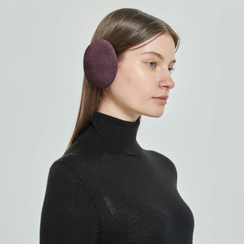 Aurya Bandless Ear Warmers, Soft Fleece Earmuffs for Men, Women and Kids, Compact Thermal Ear Covers for Winter Outdoor Activities, 3 Sizes (Coffee) - Image 5