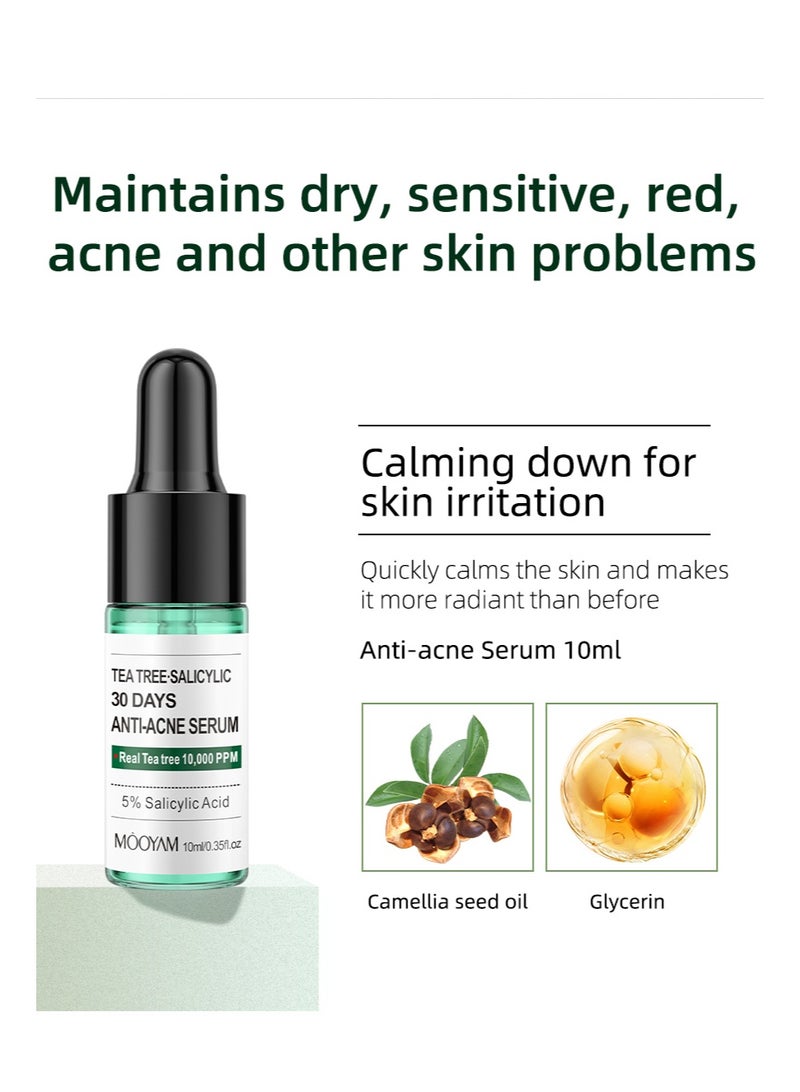 MOOYAM Tea Tree Salicylic 30 Days Anti Acne Kit 4 Pcs Set(Toner 40ml+Serum 10ml+Cream 15g+ Foam 20ml) - Image 4