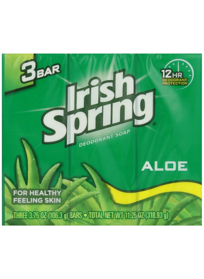 Irish Spring Irish Spring Deodorant Bath Bar Aloe,3.75 Ounce, 3 Count 