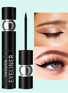 YANQINA Eyeliner Along Slip Waterproof Eyeliner Makeup with Lock Color Essence Fine Plus Along Slip Eyeliner Soft Pen Head Eyeliner Pencil Waterproof Cool Black Paste Eyeliner Makeup  - Image 1