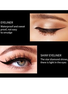YANQINA Eyeliner Along Slip Waterproof Eyeliner Makeup with Lock Color Essence Fine Plus Along Slip Eyeliner Soft Pen Head Eyeliner Pencil Waterproof Cool Black Paste Eyeliner Makeup  - Image 5