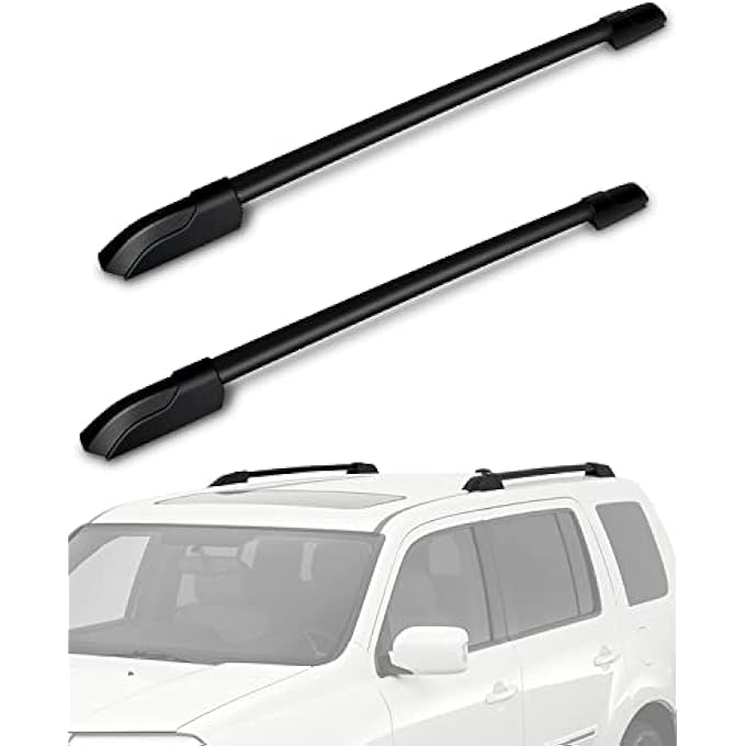 rayihni Roof Rack Cross Bars Side Rails Baggage Carrier for Honda Pilot 2009-2015 Black 2 Pcs Roof Top Rack Luggage Carrier - Image 1