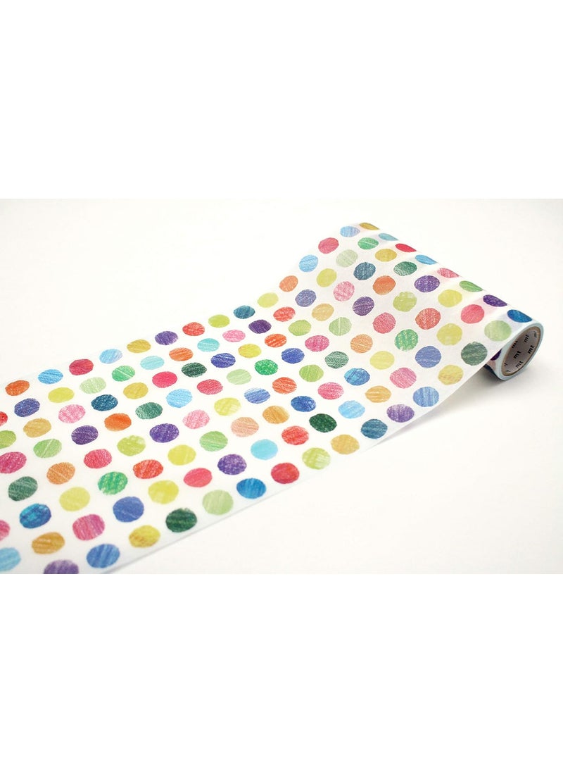MT - mt Washi Wrapping Paper, Color Pencil dot, 155 mm x 5 mtrs (Pack of 1) - Image 1