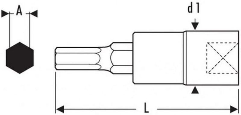 EXPERT E030104 Glasses Screwdriver 1/4" 6 Faces - 4 mm - Image 2