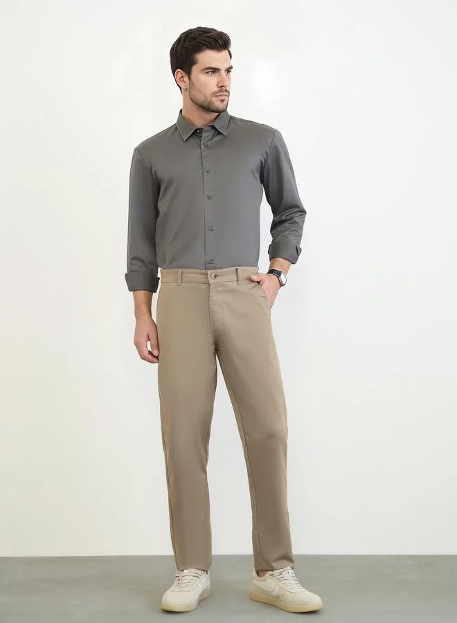 Men Regular Fit Solid Pants