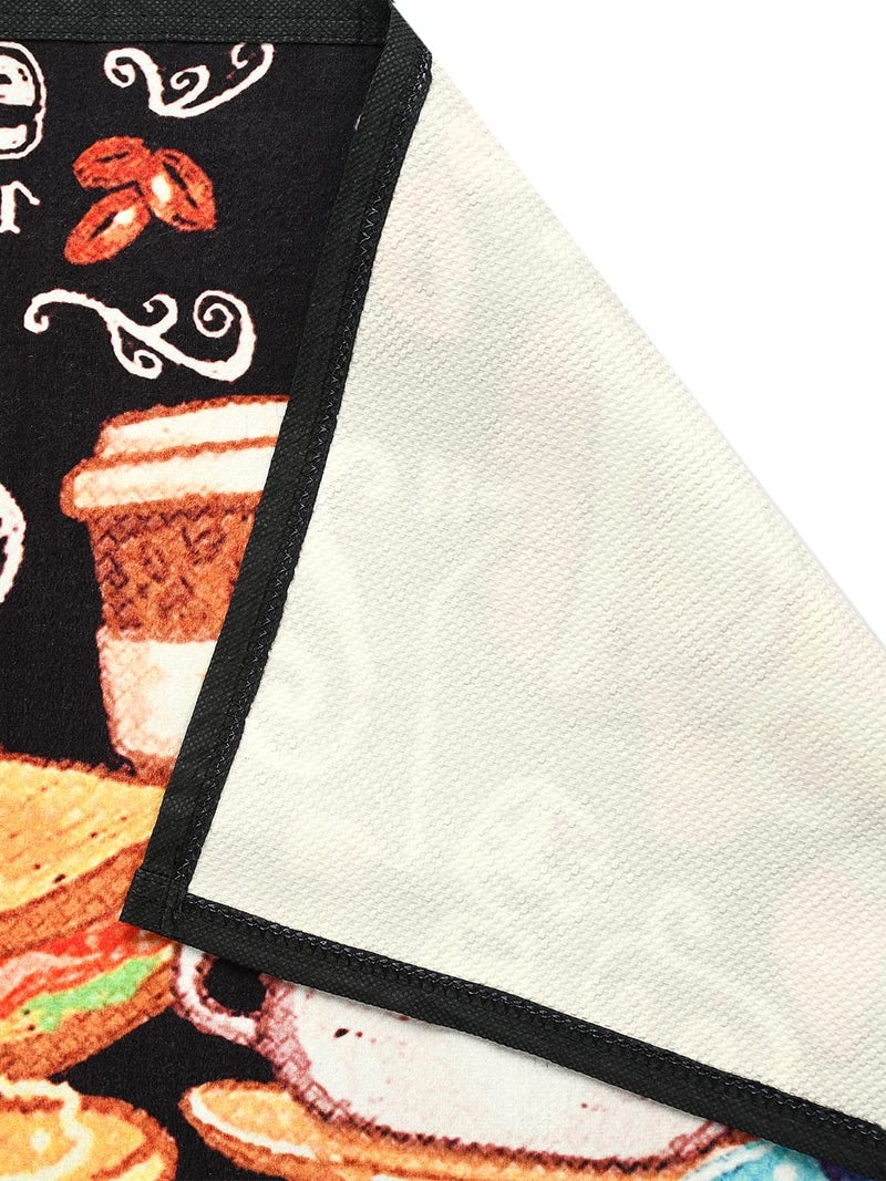 AAZEEM Printed Kitchen Floor Mat & Runner with Anti Skid Backing, Set of 2 (40 x 130 & 40 x 60 cm) (Orange) - Image 4