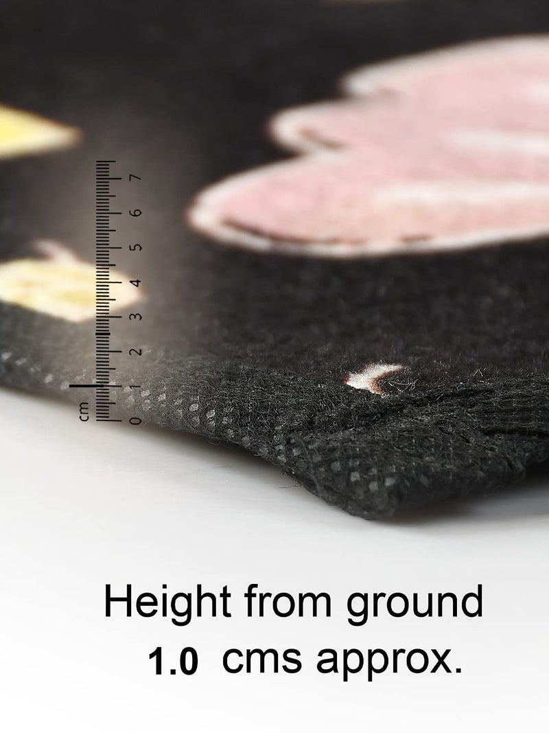 AAZEEM Printed Kitchen Floor Mat & Runner with Anti Skid Backing, Set of 2 (40 x 130 & 40 x 60 cm) (Orange) - Image 2