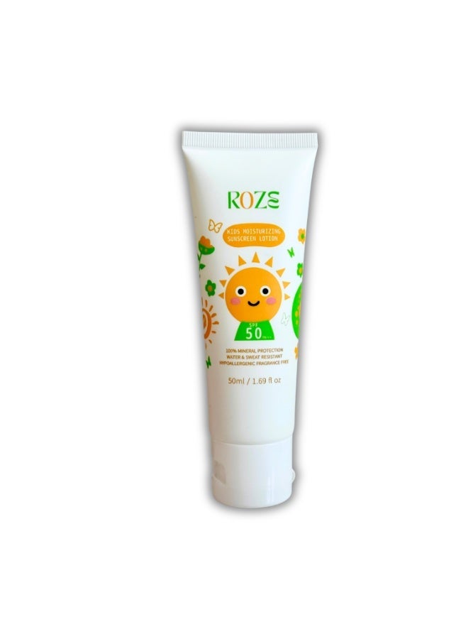Roze Kids Moisturizer with SPF 50| Non greasy | No white cast | kids & adults - Image 1