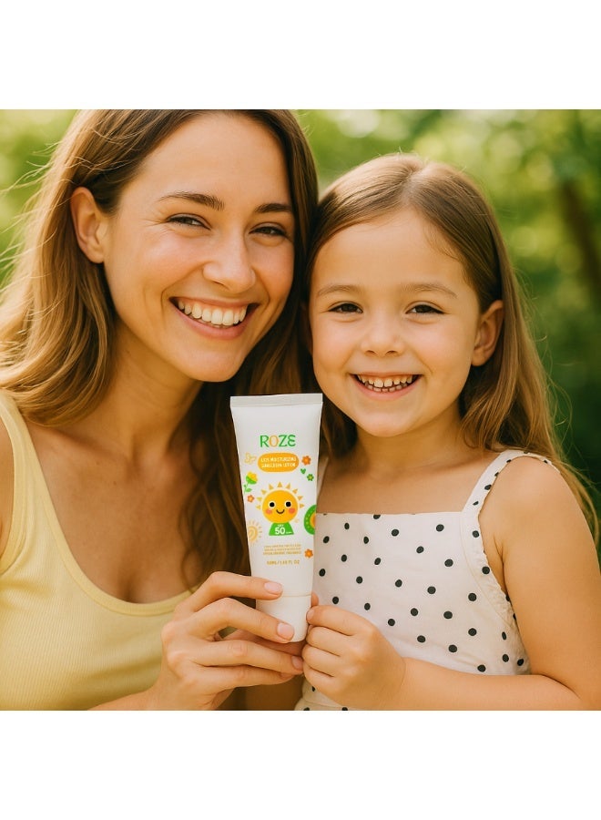 Roze Kids Moisturizer with SPF 50| Non greasy | No white cast | kids & adults - Image 2