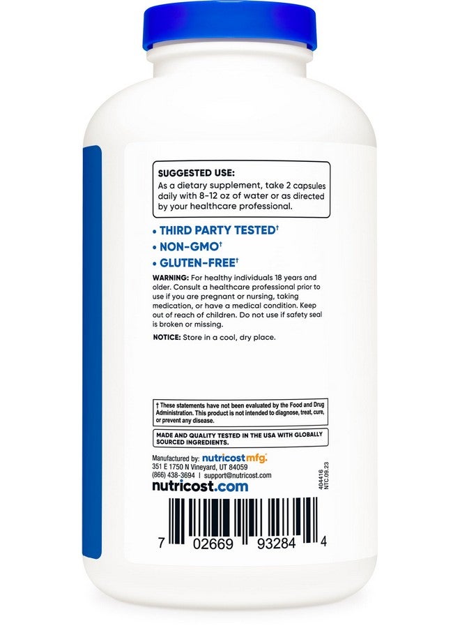 Nutricost BCAA 1000mg, 500 Capsules (250 Serv), 2:1:1 Branched Chain Amino Acids (500mg of L-Leucine, 250mg of L-Isoleucine and L-Valine) - Image 4