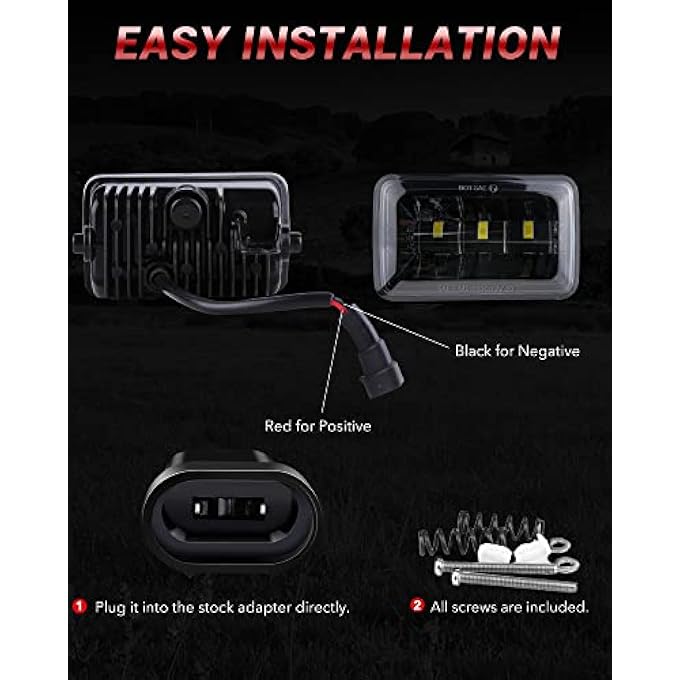 XPCTD مصابيح ضباب LED مستطيلة مقاس 4 بوصات إصدار جديد لعام 2019 لسيارة فورد F150 موديل 2015 و2016 و2017 و2018 و2019 Super Duty 2017 و2018 معتمدة من وزارة النقل - Image 5