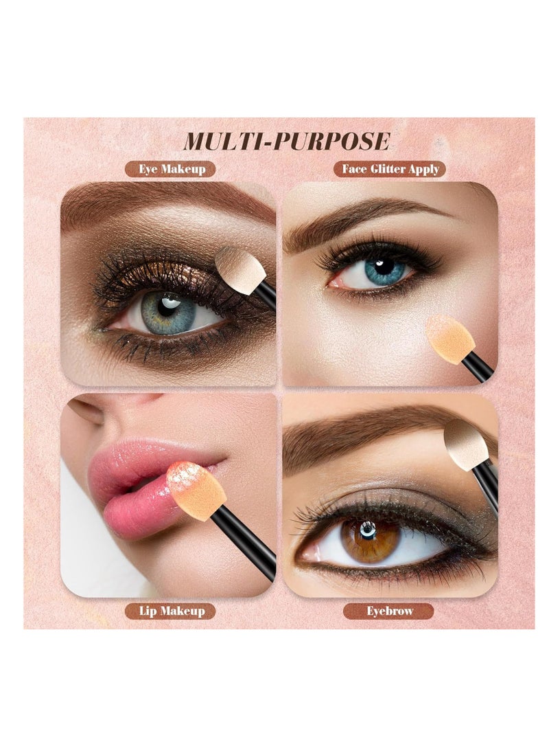 Mifoci Mifoci 1000 Pcs Eyeshadow Applicators, Disposable Dual Sides Eye Shadow Sponge Applicators, Eyeshadow Brush for Lady Women Makeup Daily Beauty(Black)  - Image 3