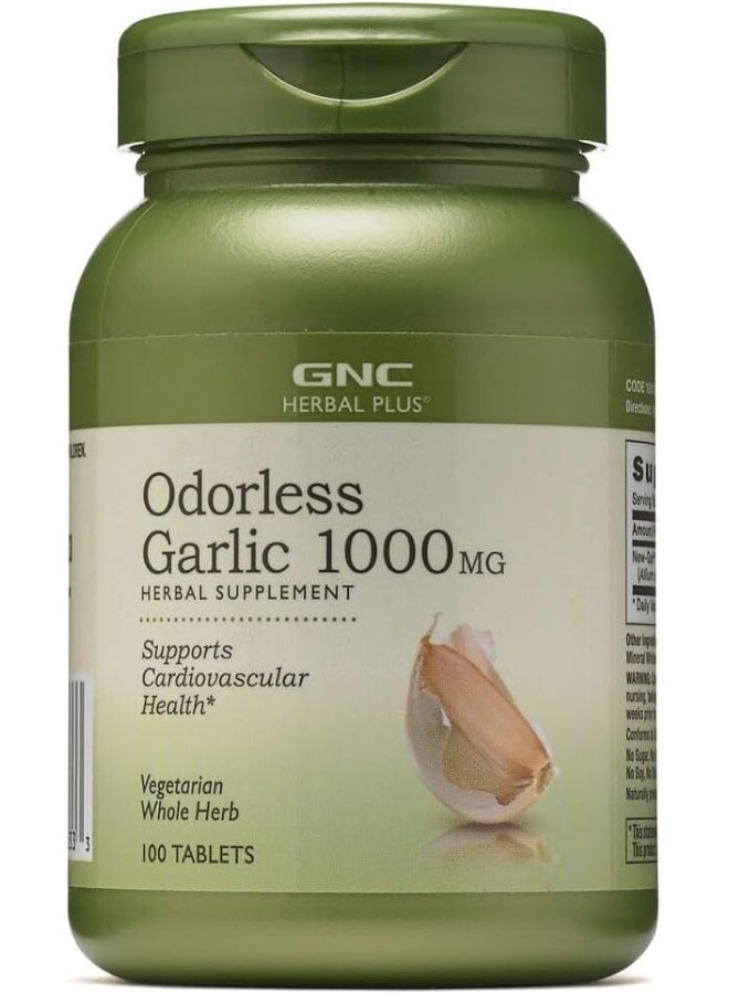GNC Herbal Plus Odorless Garlic 1000 Mg - Image 1