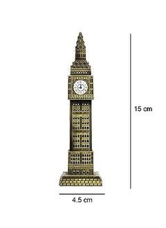 GOODIEBOX GOODIEBOX Big Ben Tower London Souvenir Miniature Model Replica Monuments Decorative Showpiece for Home Antique Finish Dashboard 7 Inch  - Image 4