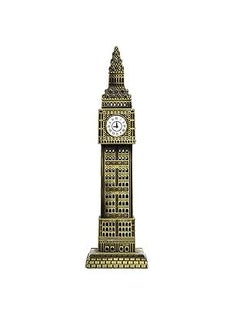 GOODIEBOX GOODIEBOX Big Ben Tower London Souvenir Miniature Model Replica Monuments Decorative Showpiece for Home Antique Finish Dashboard 7 Inch  - Image 3
