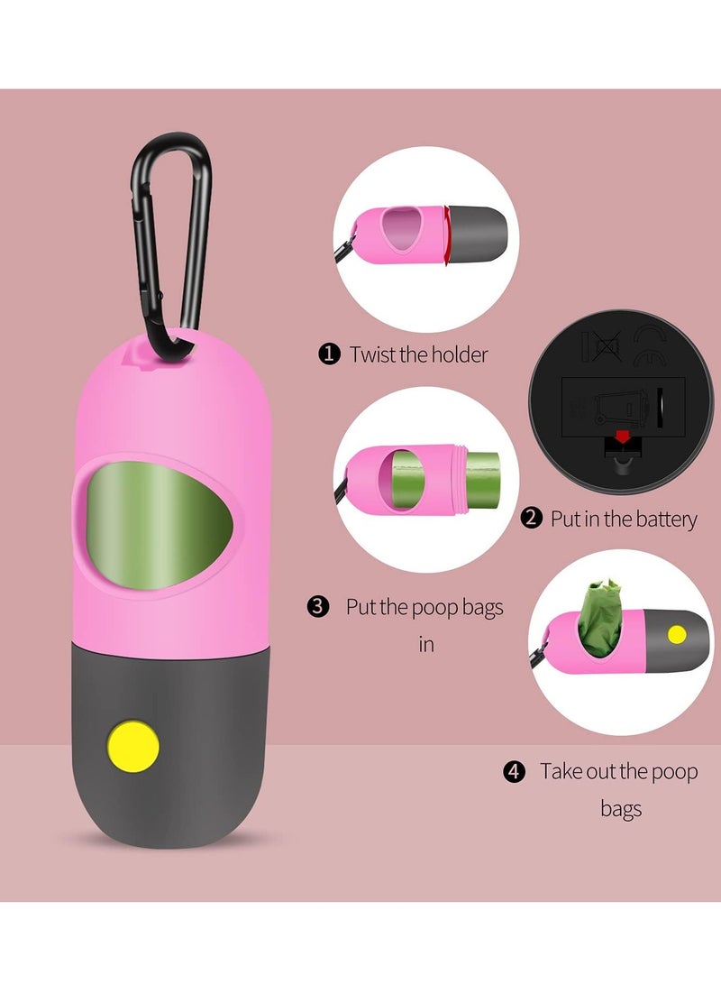 Dog Bags Holder with LED Flashlight Pet Waste Bags Dispenser for Leash Doggie Potty Bags Container with Leak-proof Pet Trash Bags and Accessories (1 Holder 10 Bags) - Image 4