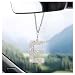 DXNQ Bling Initial Car Rear View Mirror Ornament Crystal Sparkling Cute Letter Charm Pendant Auto Decor Hanging Lucky Diamond Initial Charm Car Mirror Bag Ornament for Girl Women Letter E - Image 2