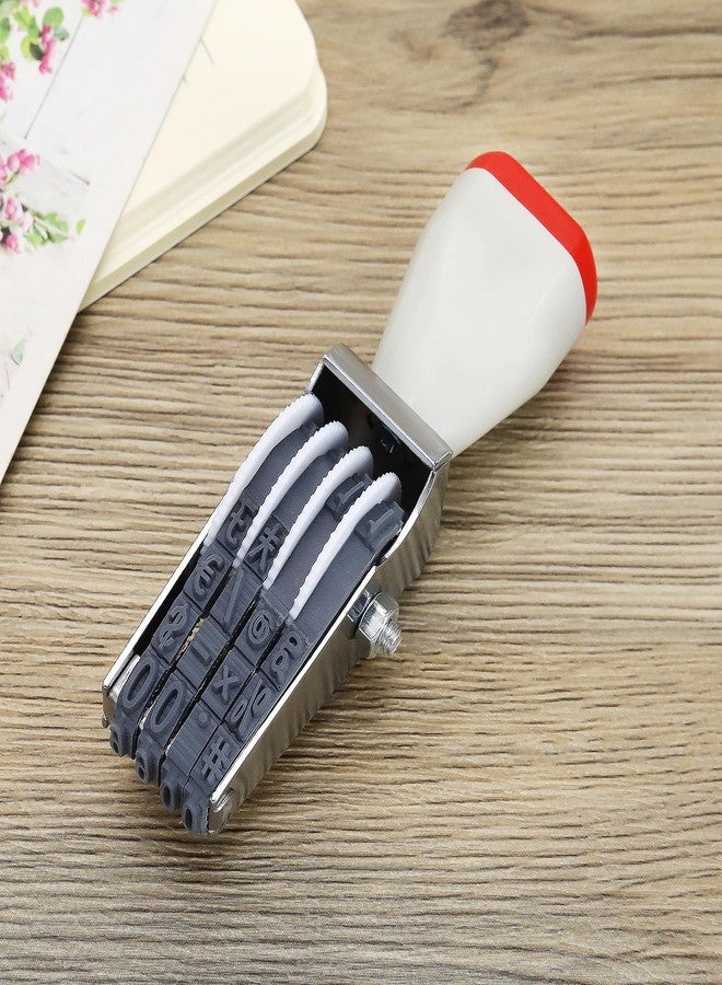 كريت آيديا ابتكر فكرة ختمًا رقميًا قابلًا للتعديل بأربعة أرقام، ختمًا دوارًا، ختمًا للتاريخ المكتبي، ختمًا رقميًا مطاطيًا، ختمًا إبداعيًا بعجلة دوارة، رمادي وأسود - Image 5