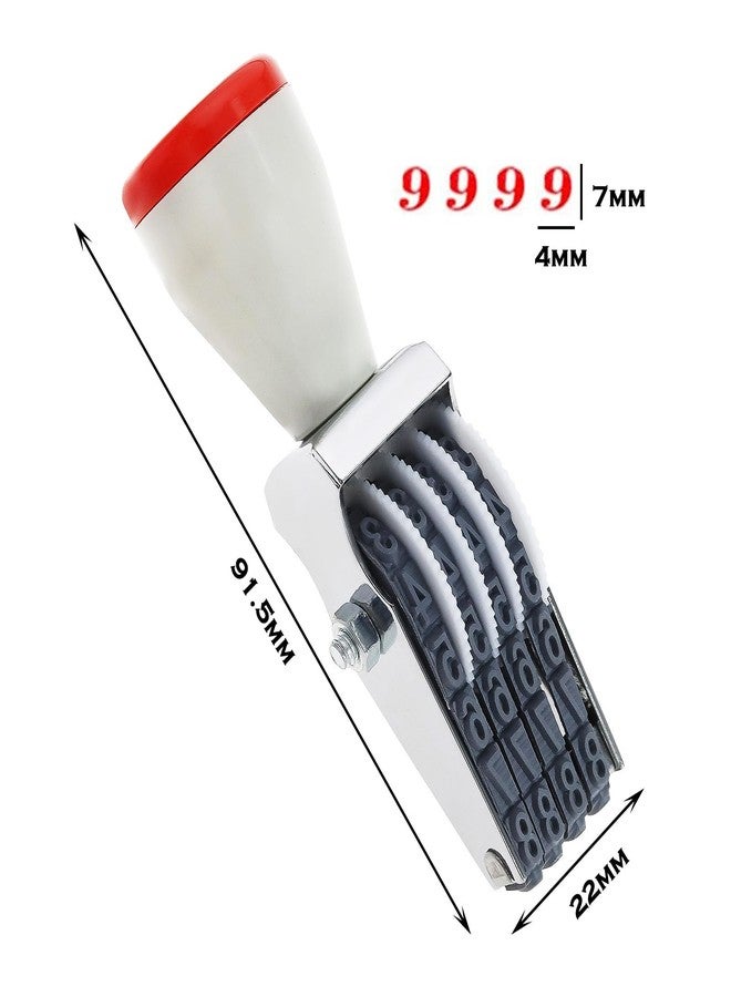 كريت آيديا ابتكر فكرة ختمًا رقميًا قابلًا للتعديل بأربعة أرقام، ختمًا دوارًا، ختمًا للتاريخ المكتبي، ختمًا رقميًا مطاطيًا، ختمًا إبداعيًا بعجلة دوارة، رمادي وأسود - Image 4