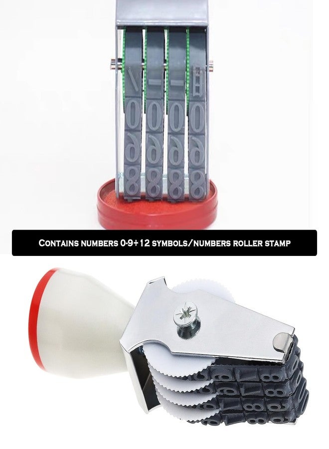 كريت آيديا ابتكر فكرة ختمًا رقميًا قابلًا للتعديل بأربعة أرقام، ختمًا دوارًا، ختمًا للتاريخ المكتبي، ختمًا رقميًا مطاطيًا، ختمًا إبداعيًا بعجلة دوارة، رمادي وأسود - Image 3