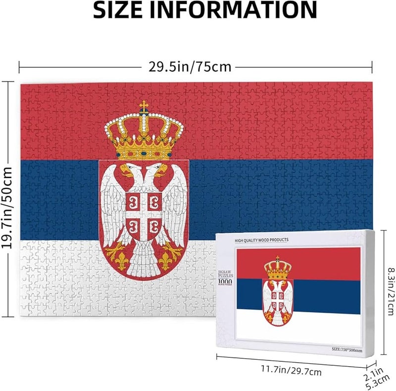 Serbia Flag Jigsaw Puzzle 1000 Pieces For Adults Home Decor 29 5 X 19 7 Inches - Image 4
