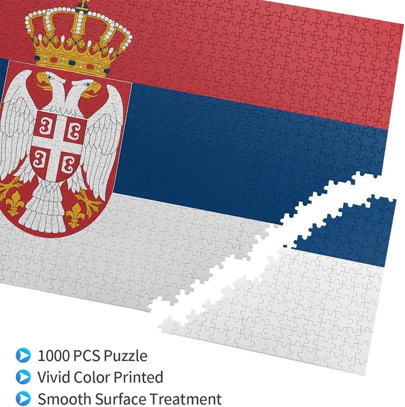 Serbia Flag Jigsaw Puzzle 1000 Pieces For Adults Home Decor 29 5 X 19 7 Inches - Image 3