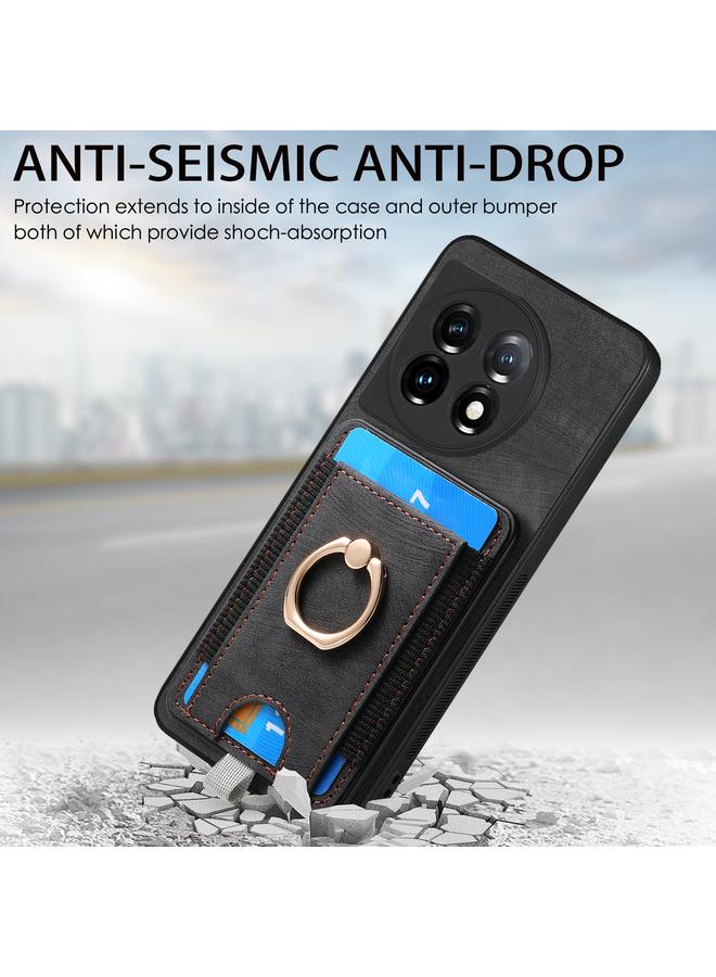 اس-توب جراب هاتف OnePlus Nord CE3 Lite بتصميم كلاسيكي مع حقيبة بطاقات مغناطيسية قابلة للفصل من الجلد - Image 5