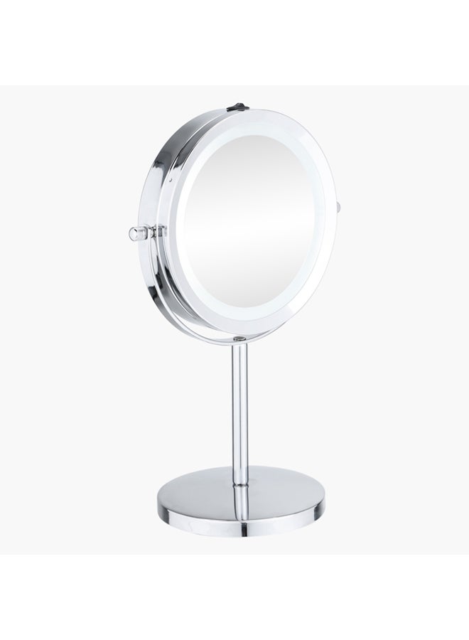 Ailena LED Silver/Clear Bathroom Mirror 17cm - Image 3