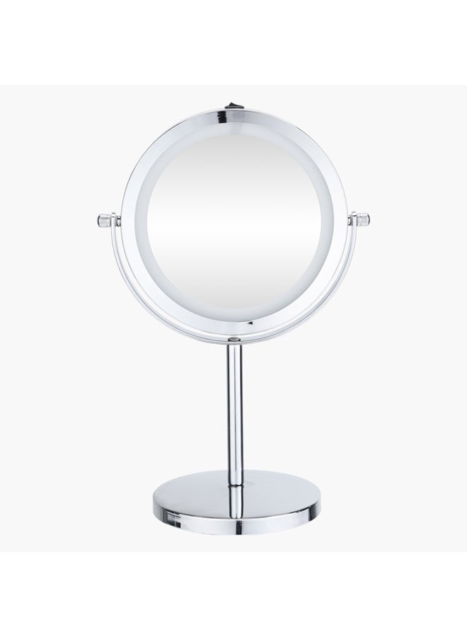 Ailena LED Silver/Clear Bathroom Mirror 17cm - Image 1