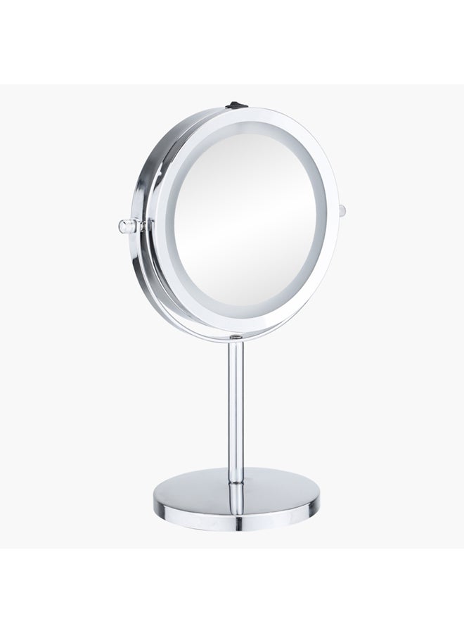 Ailena LED Silver/Clear Bathroom Mirror 17cm - Image 2