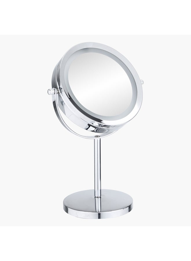 Ailena LED Silver/Clear Bathroom Mirror 17cm - Image 4