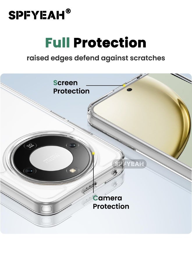 SPFYEAH [3-in-1] Honor X9D 5G Case Cover with HD Tempered Glass Screen Protector & Camera Lens Protector, [Anti Drop][Anti Scratch][Anti Slip][Anti Fingerprint] Clear Acrylic Hard Case Cover for Honor X9d 6.79 inch, Clear - Image 4