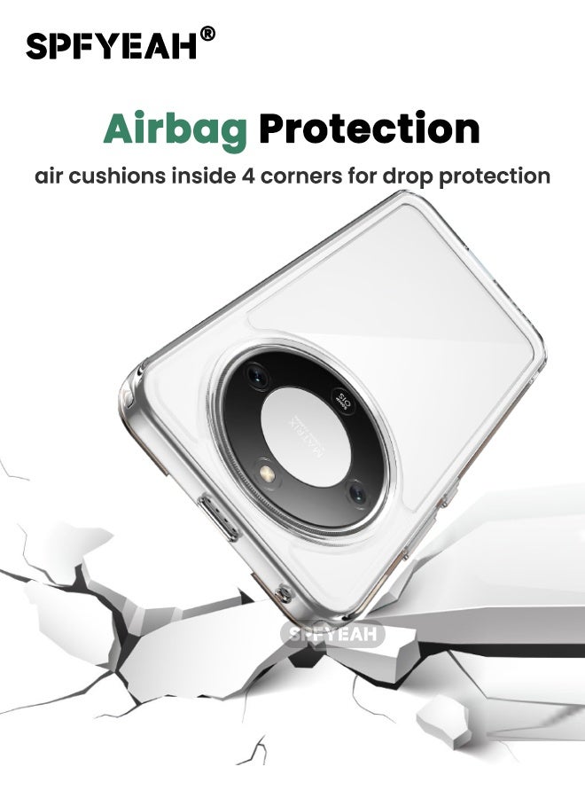 SPFYEAH [3-in-1] Honor X9D 5G Case Cover with HD Tempered Glass Screen Protector & Camera Lens Protector, [Anti Drop][Anti Scratch][Anti Slip][Anti Fingerprint] Clear Acrylic Hard Case Cover for Honor X9d 6.79 inch, Clear - Image 3