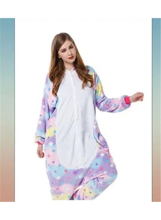 yongsheng Unicorn Printed Onesie Multicolor L,Unicorn Animal Pajamas Costume  - Image 5
