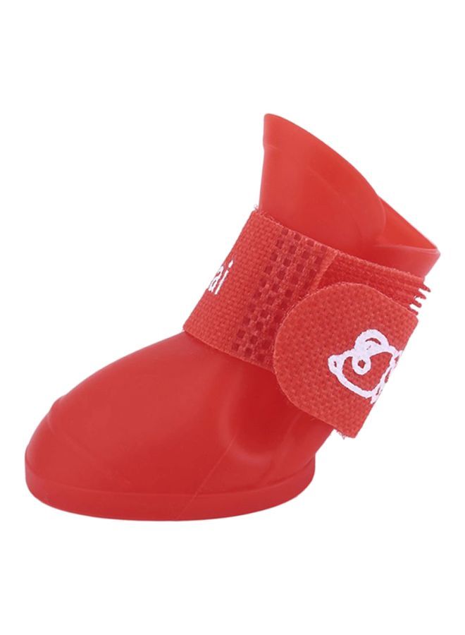 NIBEMINENT Creative Waterproof PVC Soft Rain Boots Red/White 4.3x3.3x4.3cm - Image 2