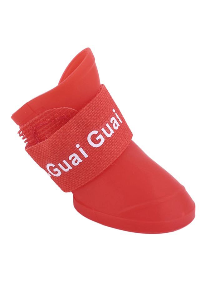 NIBEMINENT Creative Waterproof PVC Soft Rain Boots Red/White 4.3x3.3x4.3cm - Image 3