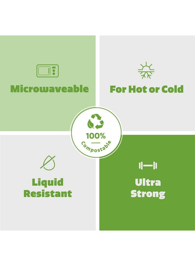 Comfy Package [125 Pack 100% Compostable White Paper Bowls,12 oz. Heavy-Duty Paper Soup Bowls - Eco-Friendly Disposable Sugarcane Bowls - Image 3