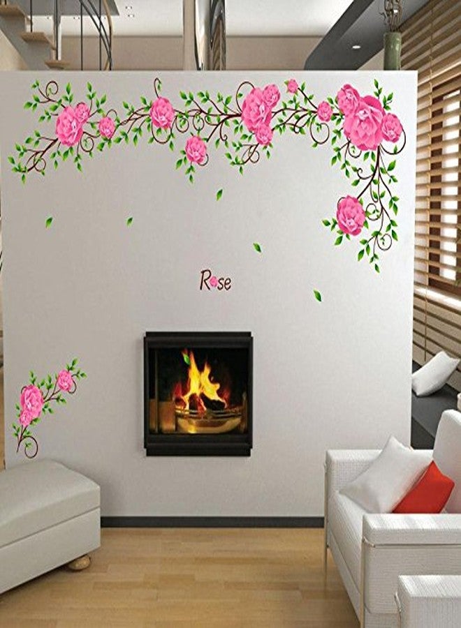 Sticker Studio Flowers Wall Sticker (PVC Vinyl,Size -119 cm X 73 cm) - Image 1
