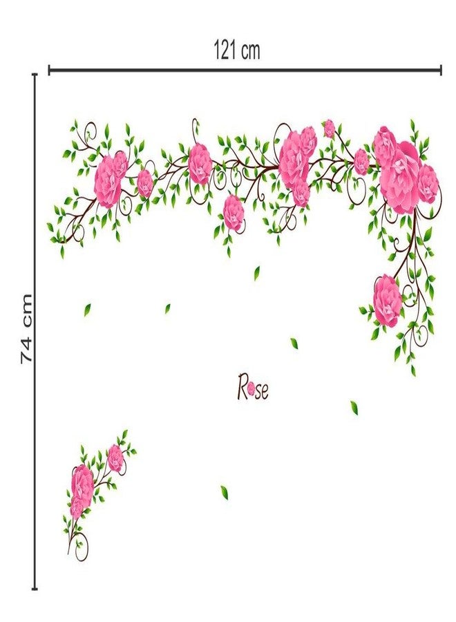 Sticker Studio Flowers Wall Sticker (PVC Vinyl,Size -119 cm X 73 cm) - Image 2