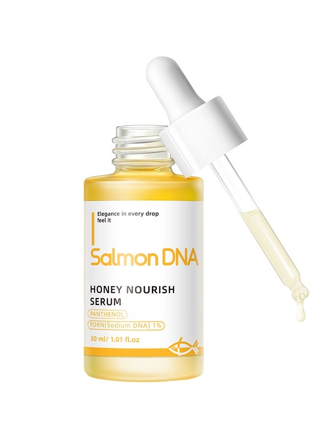 QINGLING Salmon DNA Honey Nourishing Essence - Anti-Oxidant, Repairing, Pore Refining, Soothing, Brightening,30ml - Image 1