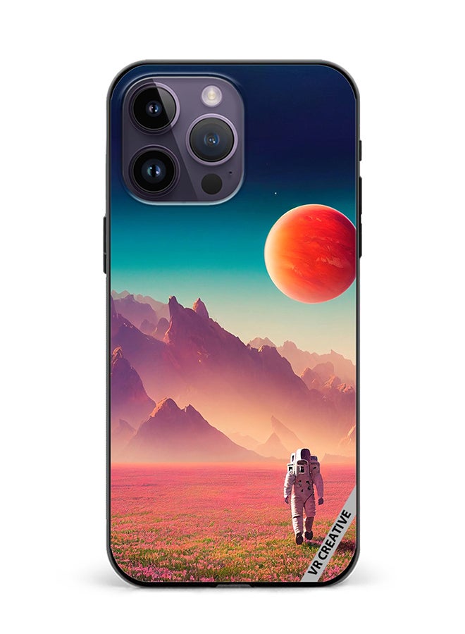 VR CREATIVE Protective Case Cover For Apple iPhone 15 Pro An Astronaut In A Spacesuit Walks Around An Alien Planet And Explores Its Surface Design Multicolour - Image 1